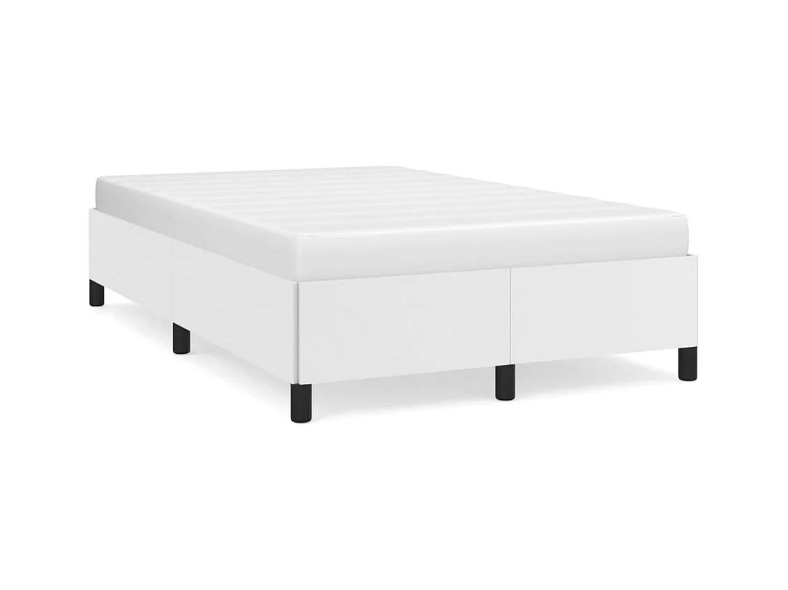 Cama 120x190 cm couro artificial branco PT692533
