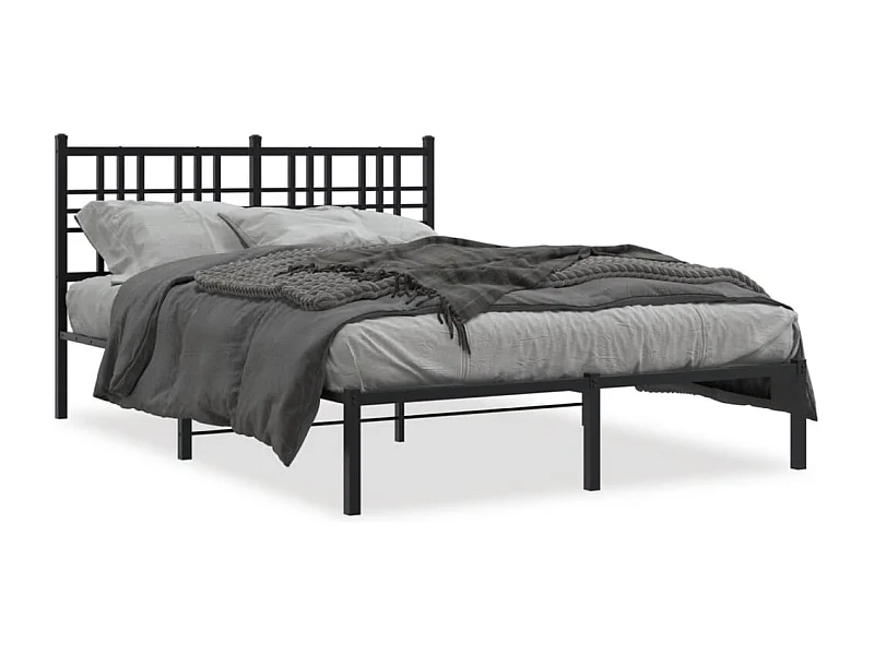 Cama com cabeceira 120x190 cm metal preto PT545147