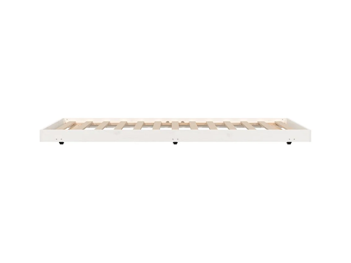 Bedframe massief grenenhout wit 80x200 cm BE315769