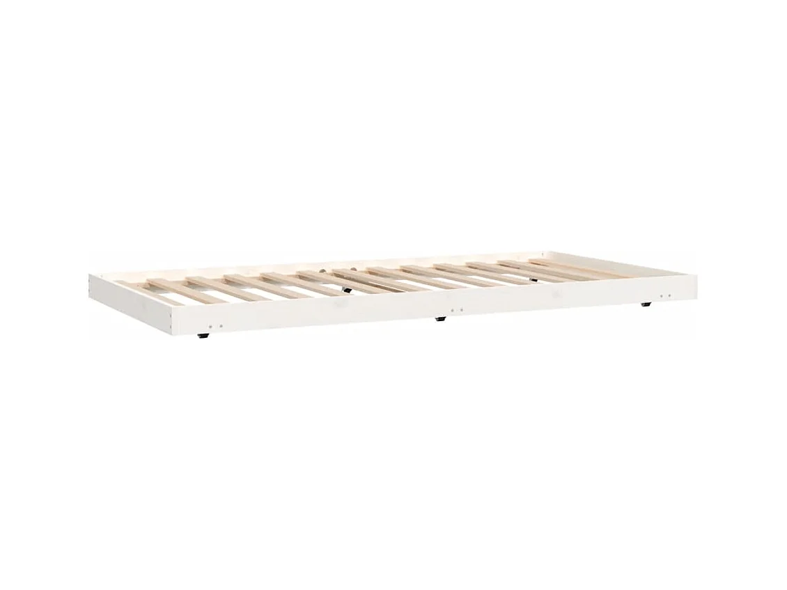 Bedframe massief grenenhout wit 80x200 cm BE315769