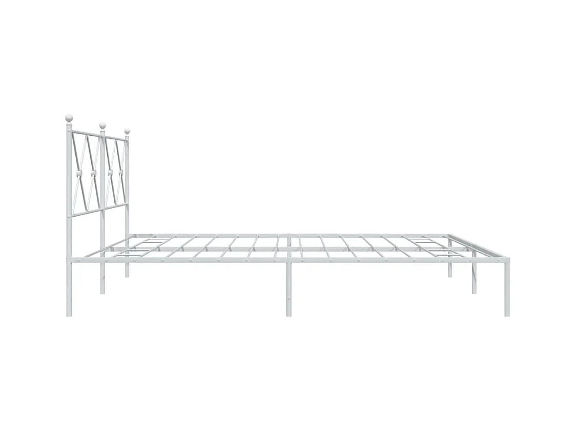 Cama com cabeceira 180x200 cm metal branco PT692964