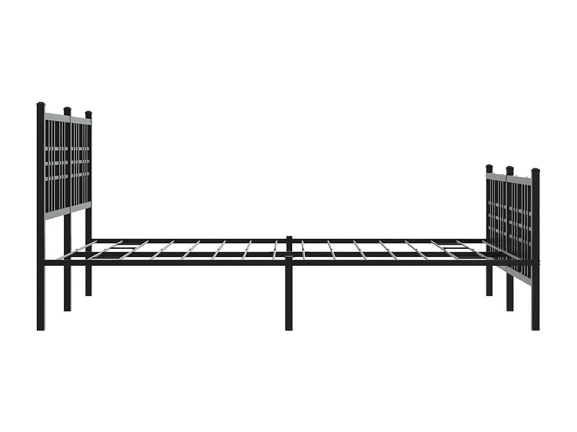 Bedframe met hoofd- en voeteneinde metaal zwart 140x200 cm BE754735