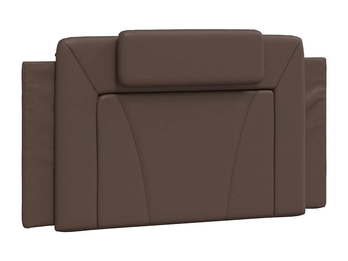 Cama 100x200 cm con colchón cuero sintético marrón ES187648