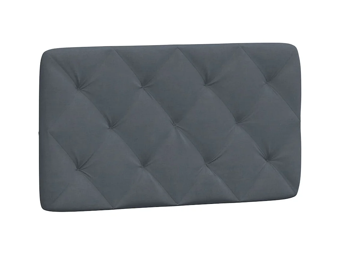Lit adulte + matelas gris foncé 90x190 cm velours FR13422