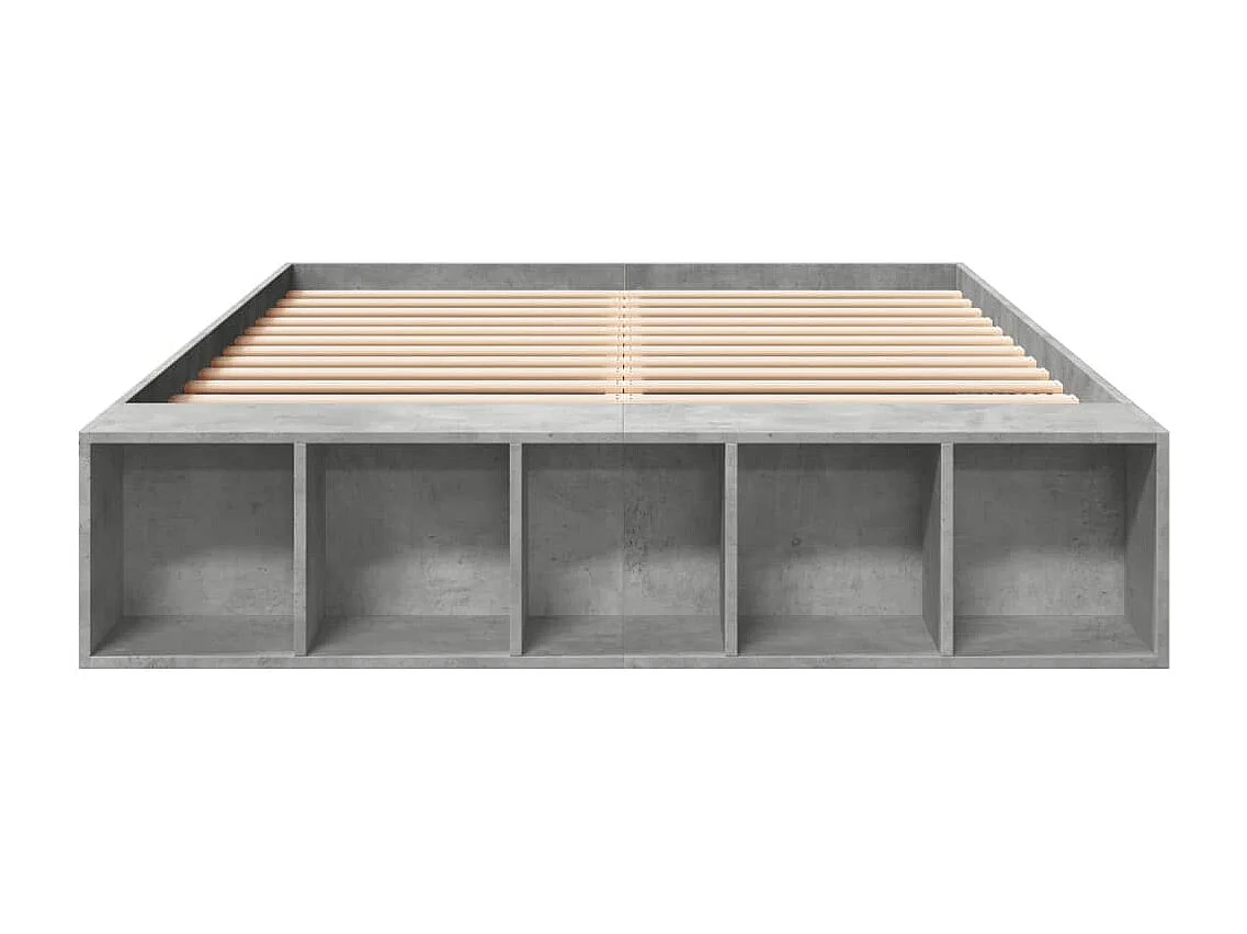 Cama 120x190 cm derivados de madeira cinza cimento PT638723