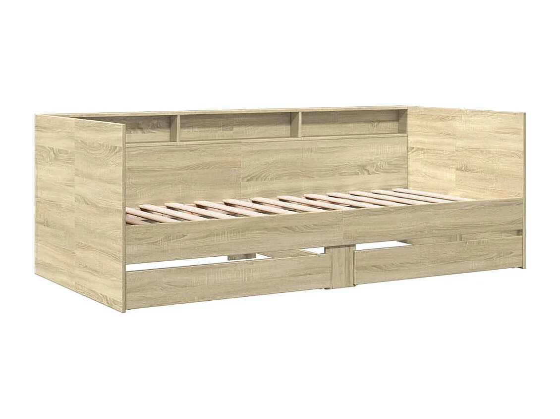 Cama com gavetas derivados de madeira carvalho sonoma PT708767