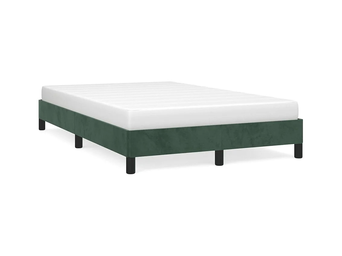 Lit double vert foncé 120x190 cm velours FR39110