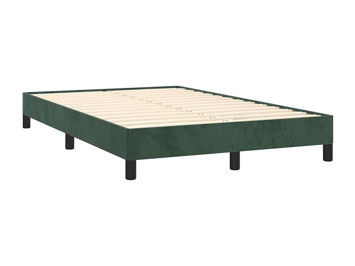 Lit double vert foncé 120x190 cm velours FR39110