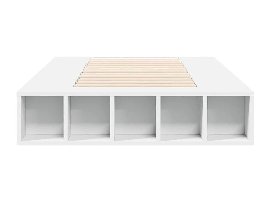 Cama individual- 75x190 cm madera de ingeniería blanca ES185731
