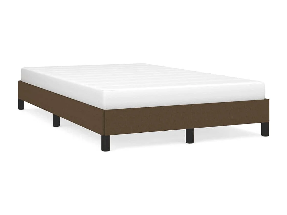 Cama 120x190 cm tecido castanho-escuro PT529699