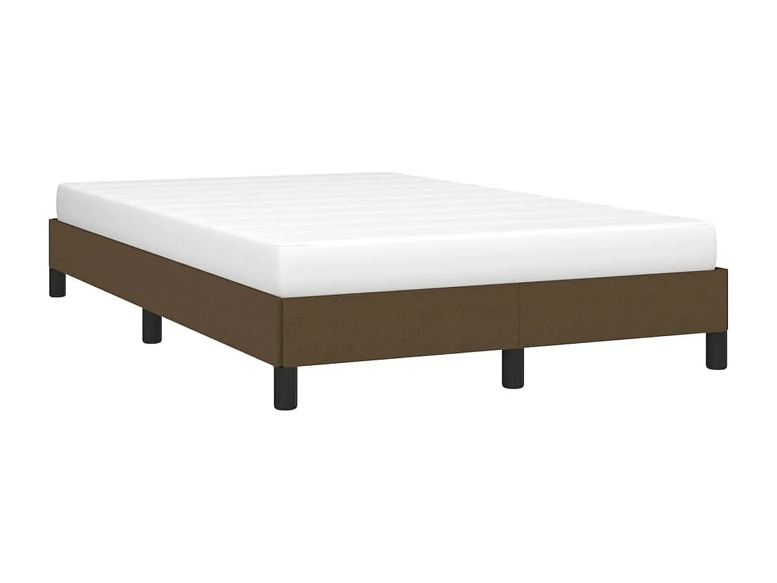 Cama 120x190 cm tecido castanho-escuro PT529699
