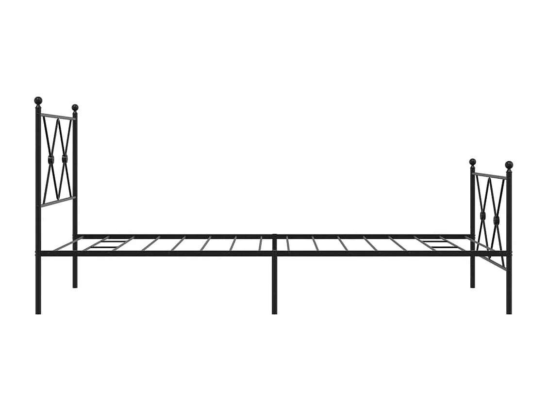 Bedframe met hoofd- en voeteneinde metaal zwart 90x190 cm BE568939