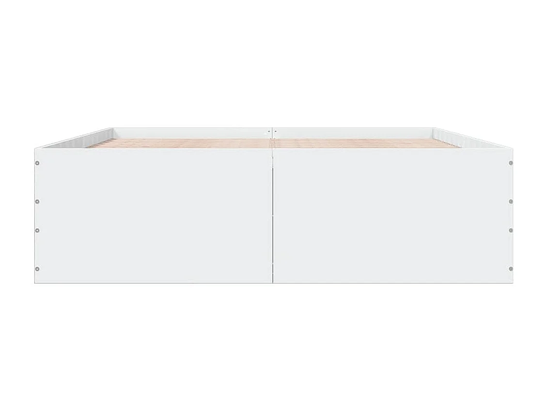 Lit double blanc 150x200 cm bois d'ingénierie FR41923