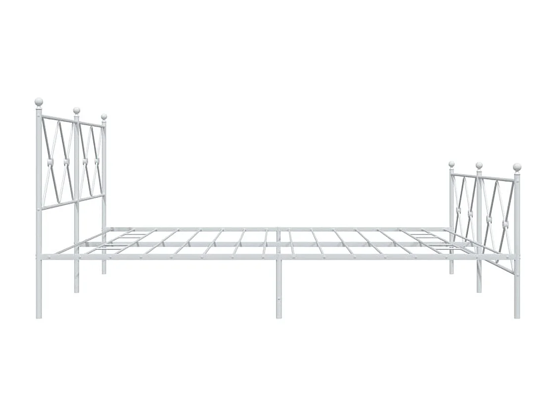 Bedframe met hoofd- en voeteneinde metaal wit 180x200 cm BE965721