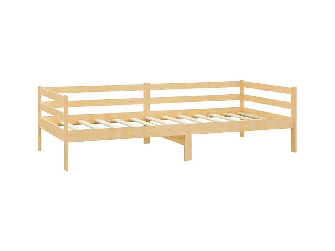 Lit de repos + matelas 90x200 cm Bois de pin massif FR51056