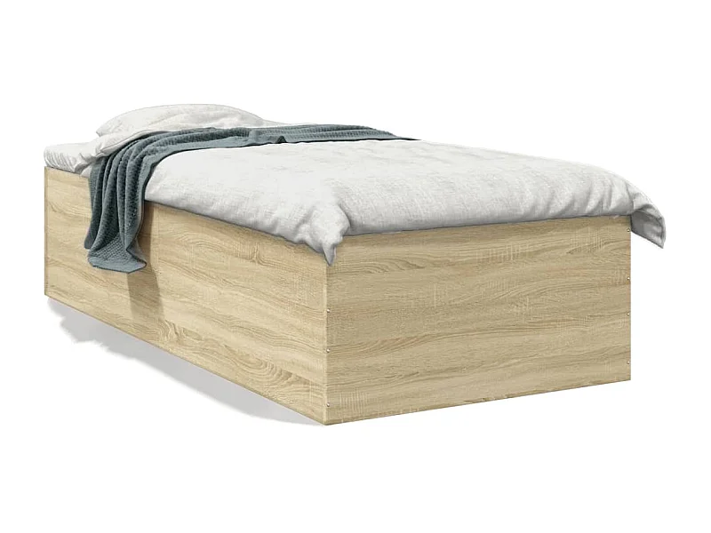 Lit simple chêne sonoma 75x190 cm bois d'ingénierie FR80580