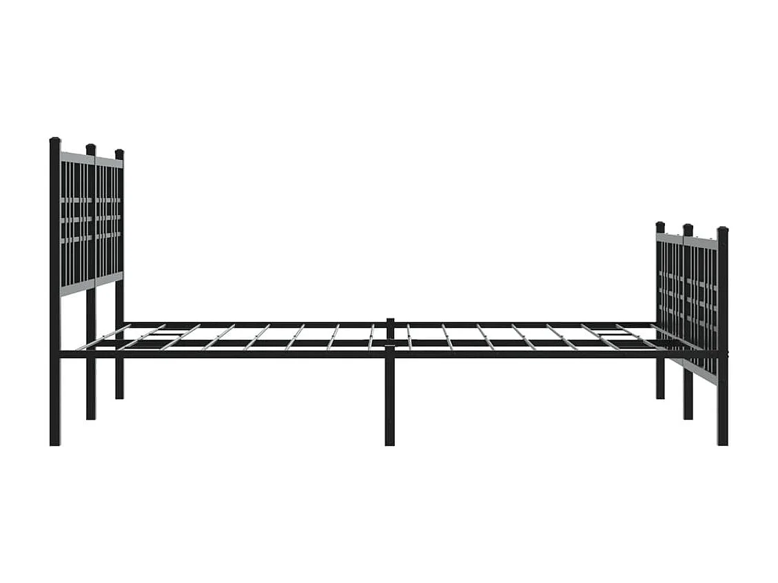 Cama com cabeceira e pés 120x200 cm metal preto PT523171