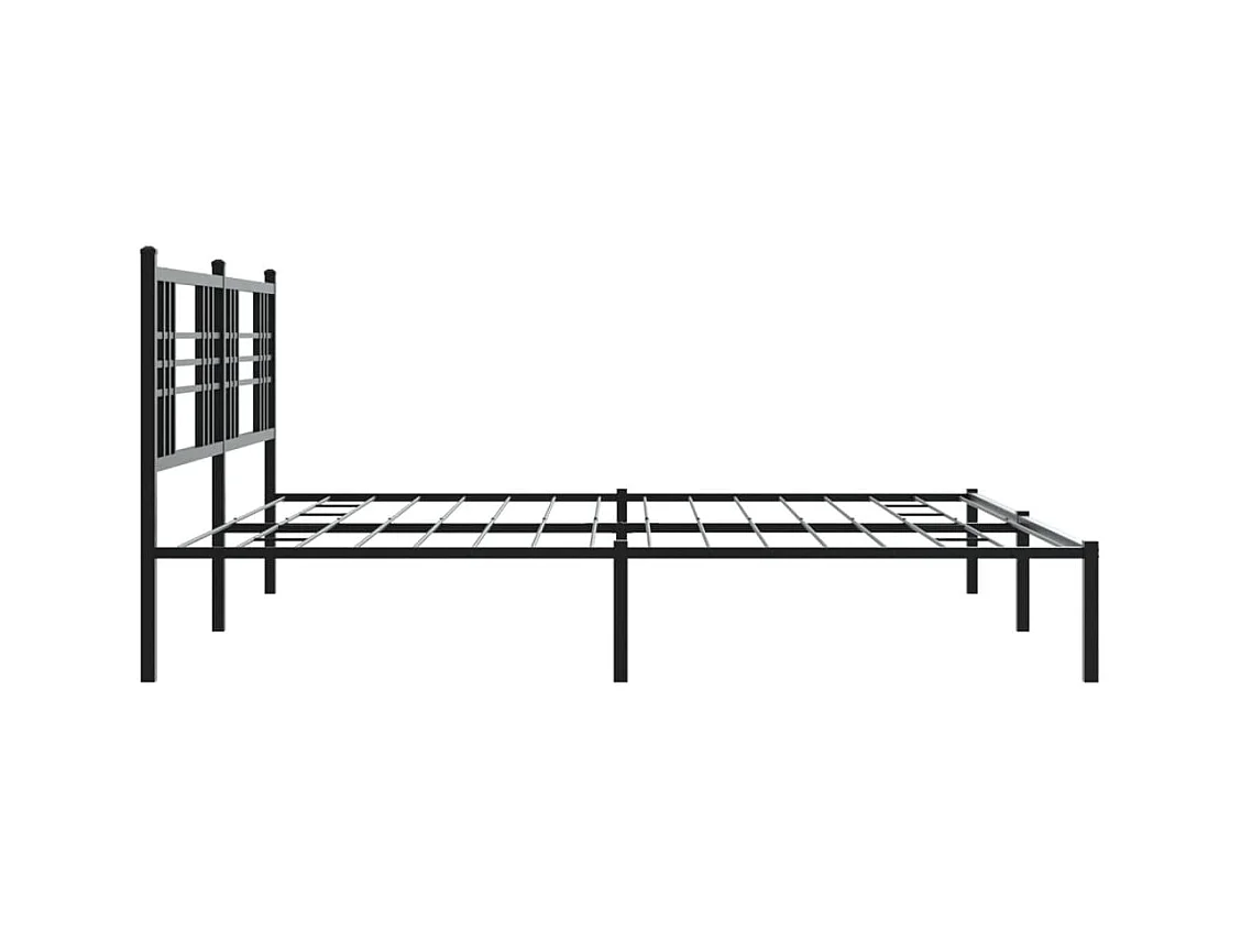 Cama matrimonial- 200x200 cm con cabecero metal negro ES691480