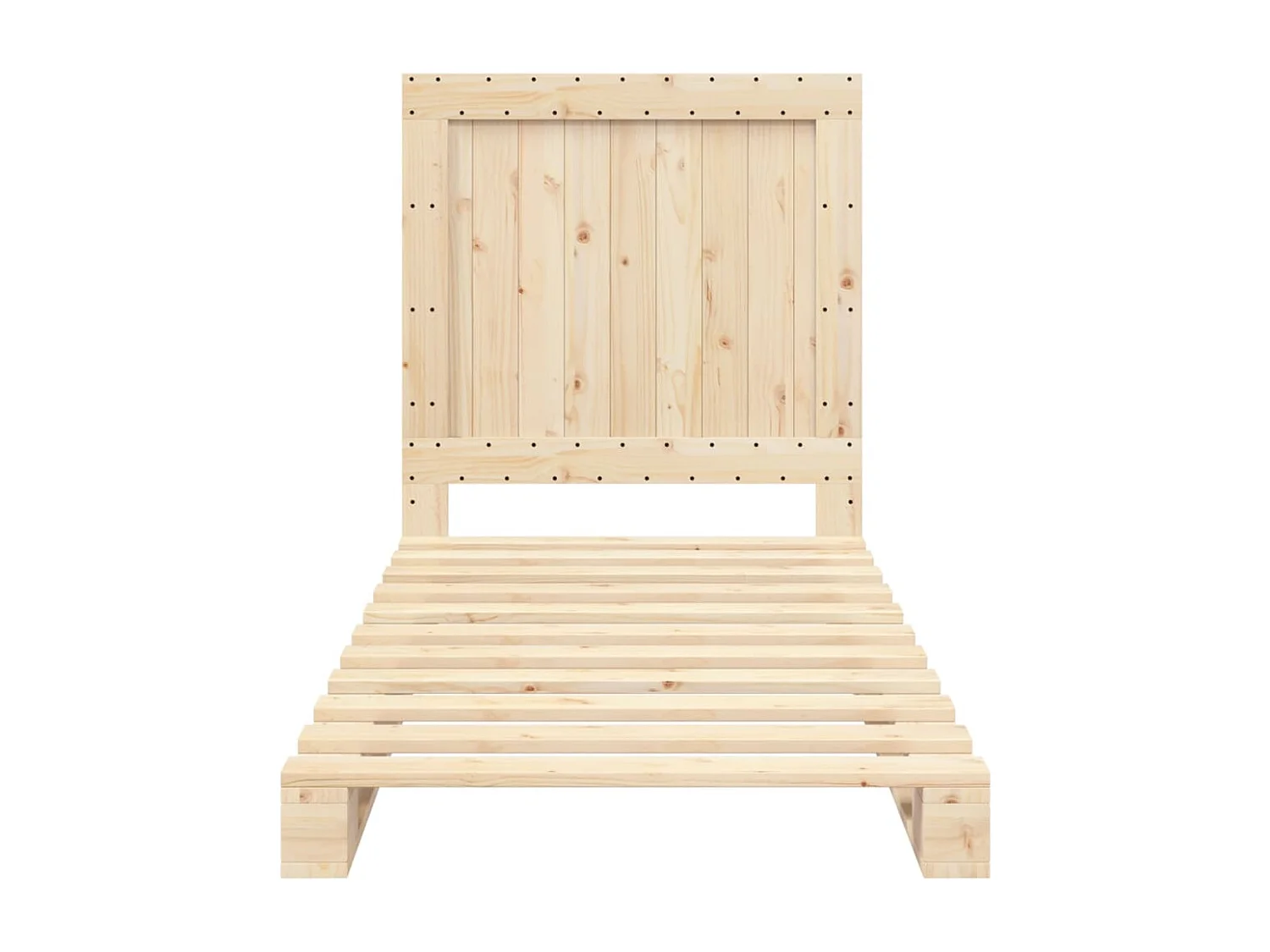 Cama com cabeceira 90x200 cm pinho maciço PT478567