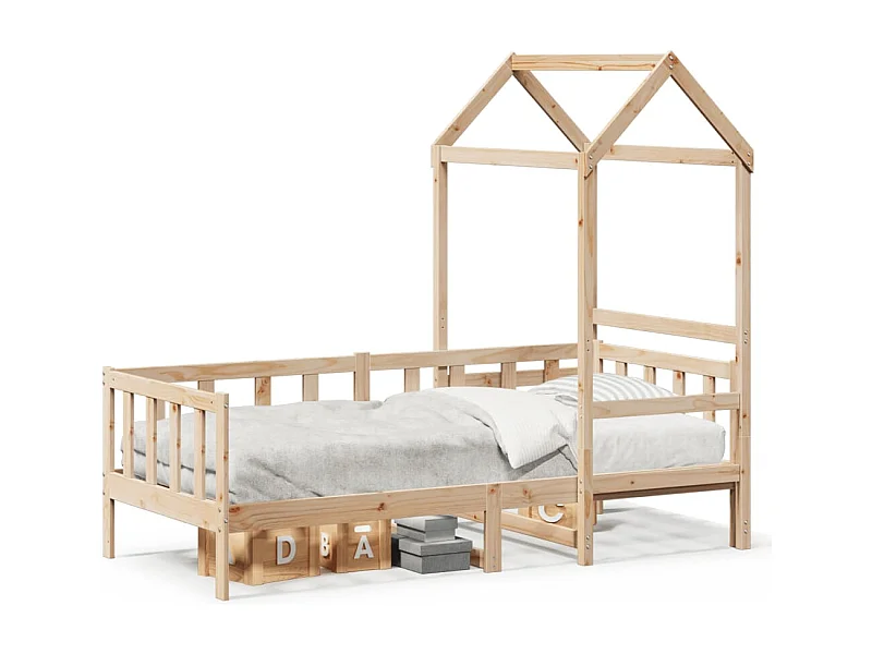 Slaapbank met huisje 80x200 cm massief grenenhout BE487790