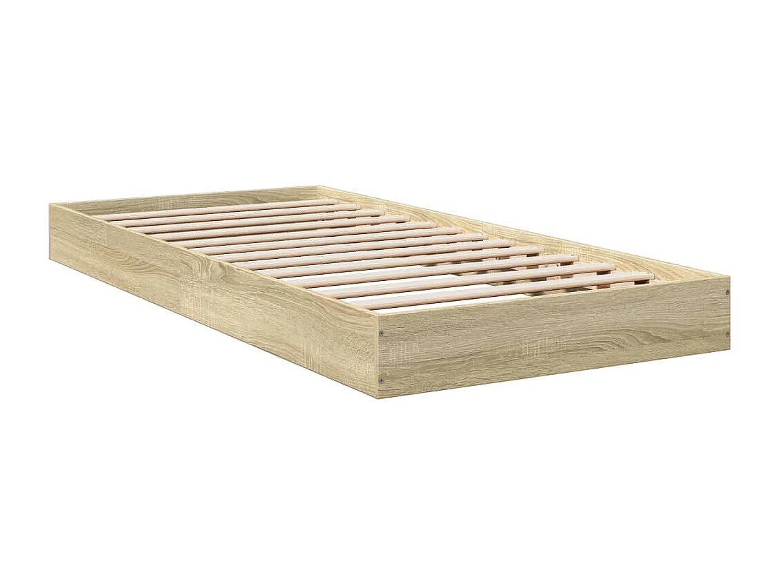 Cama individual- 75x190 cm madera de ingeniería roble Sonoma ES414345