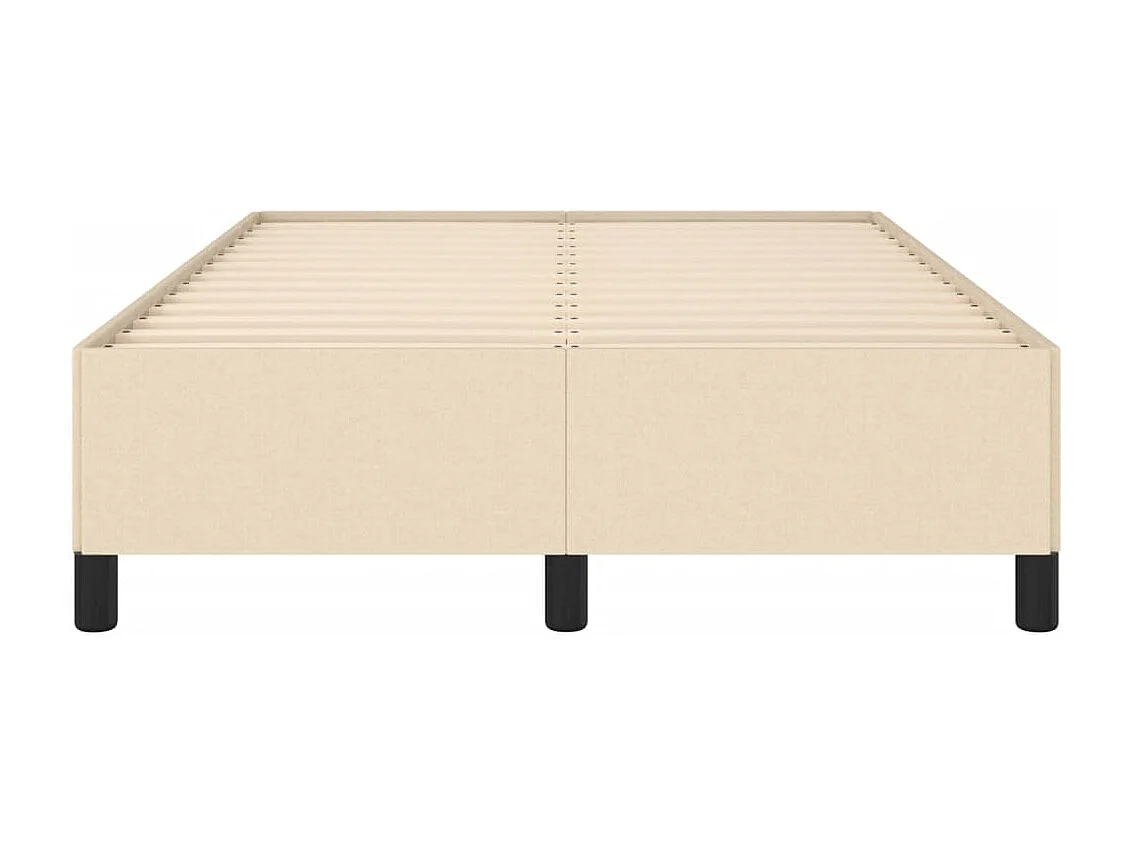 Lit double crème 120x190 cm tissu FR78277