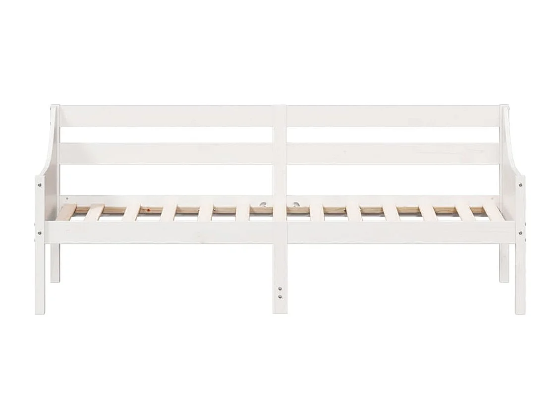 Lit de jour Blanc 90x190 cm Bois de pin massif FR77386
