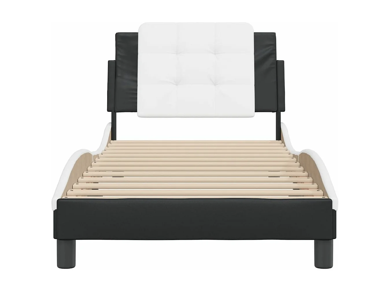 Cama c/ cabeceira couro artificial 90x190cm PT770327