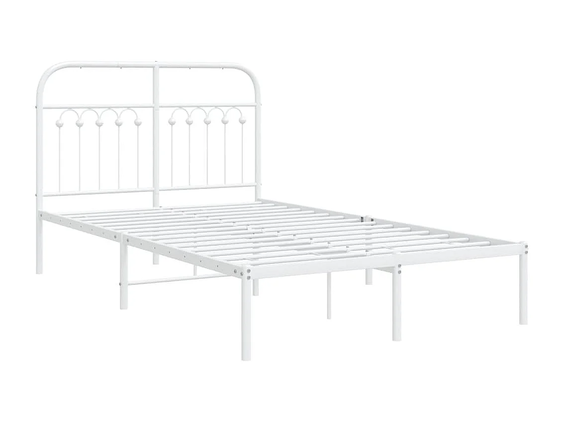 Cama com cabeceira 120x190 cm metal branco PT618609