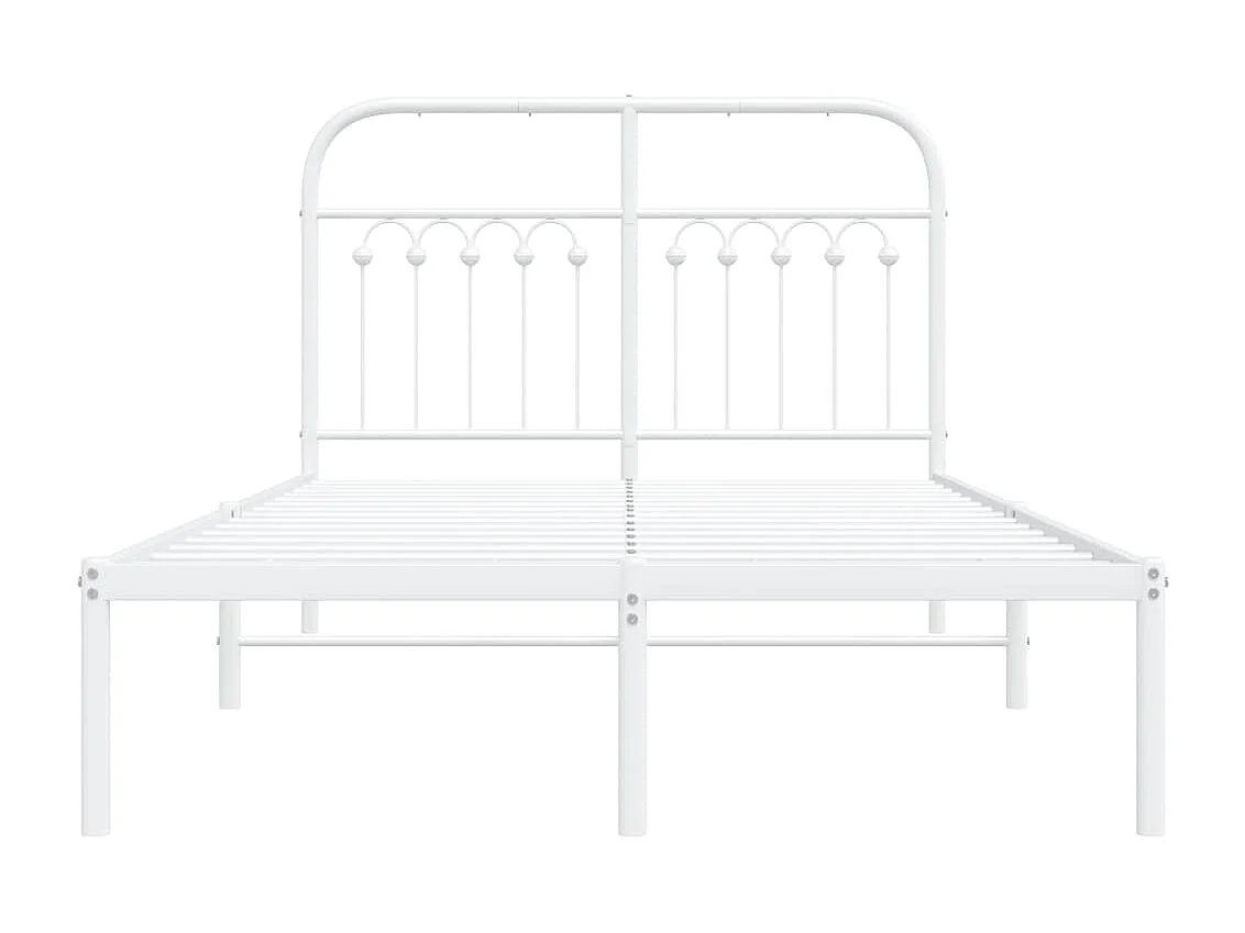 Cama com cabeceira 120x190 cm metal branco PT618609