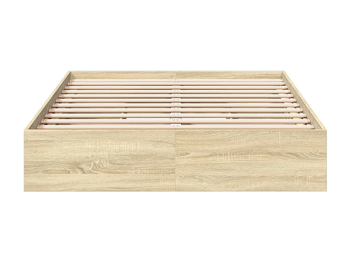 Bedframe met lades bewerkt hout sonoma eikenkleurig 120x200 cm BE681132