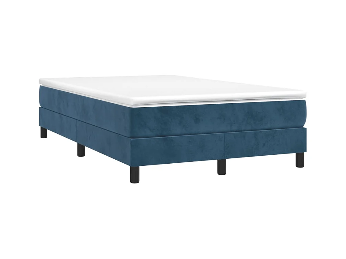 Cama matrimonial- 120x200 cm de terciopelo azul ES593053