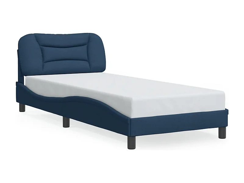 Cama c/ luzes LED 80x200 cm tecido azul PT634983