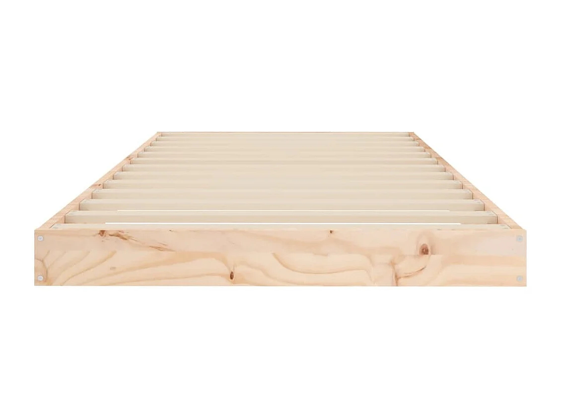 Cama de solteiro pequena 75x190 cm pinho maciço PT310957