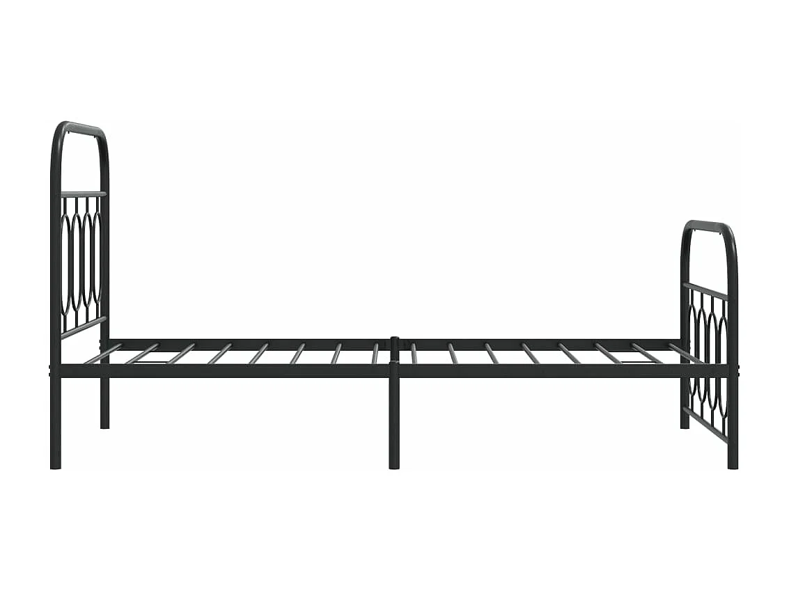 Bedframe met hoofd- en voeteneinde metaal zwart 90x200 cm BE682945