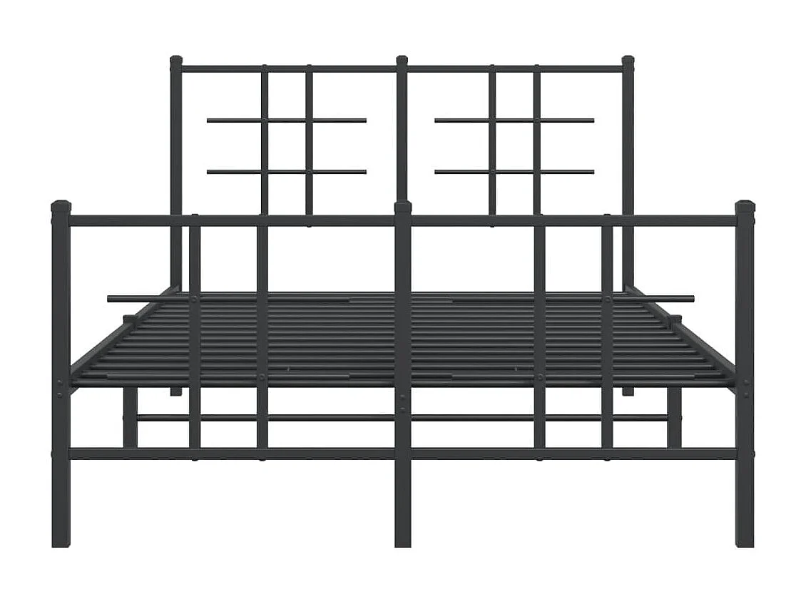 Cama com cabeceira e pés 120x190 cm metal preto PT137875