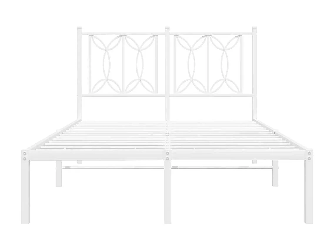 Cama com cabeceira 120x200 cm metal branco PT457539