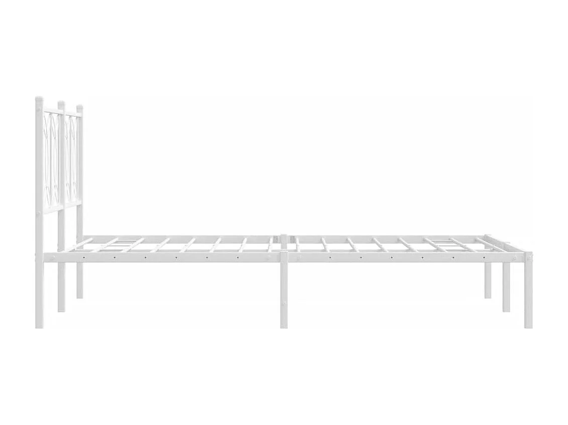 Cama com cabeceira 120x200 cm metal branco PT457539