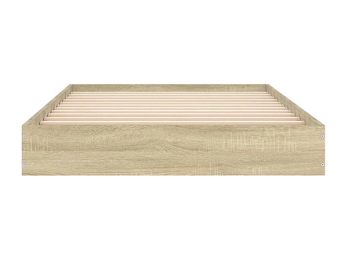 Lit simple chêne sonoma 100x200 cm bois d'ingénierie FR37076