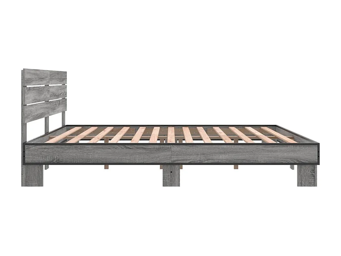 Cama 200x200 cm derivados madeira/metal PT427510