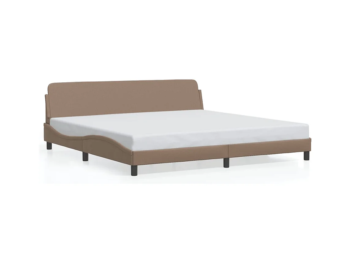 Cama cabeceira 200x200 cm couro artificial cappuccino PT185420