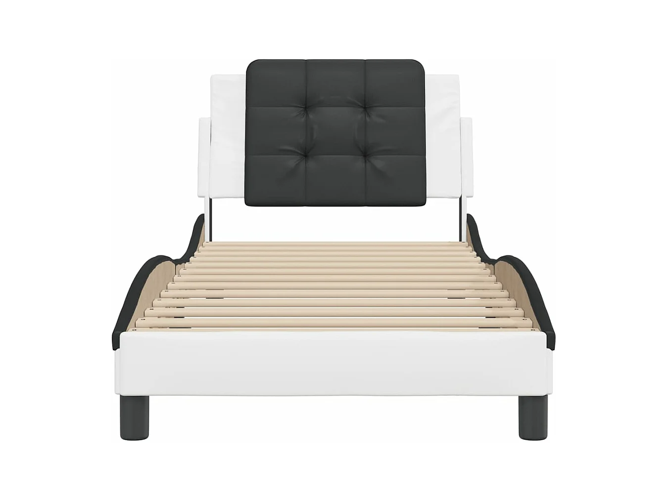 Cama c/ cabeceira couro artificial 90x190cm PT834217