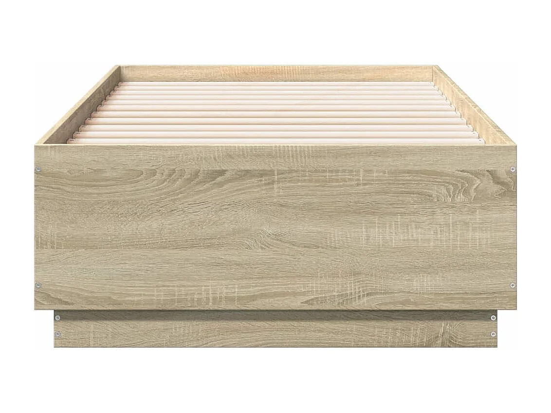 Lit simple chêne sonoma 90x190 cm bois d'ingénierie FR31405