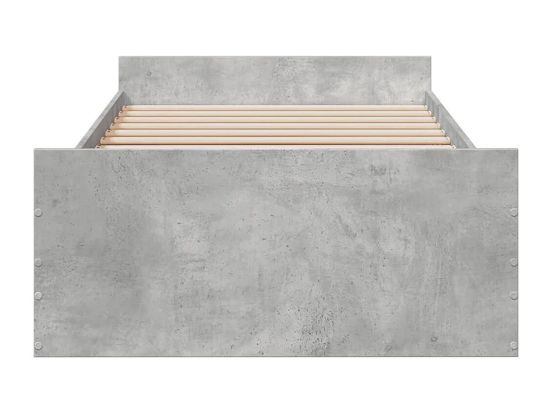 Cama 75x190 cm con cajones madera de ingeniería gris hormigón ES403892