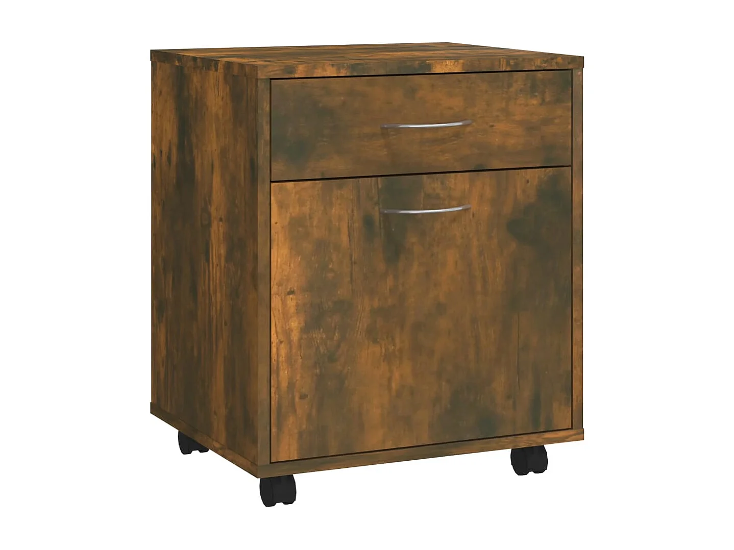 Armoire roulante Chêne fumé 45x38x54 cm Bois d'ingénierie FR69251