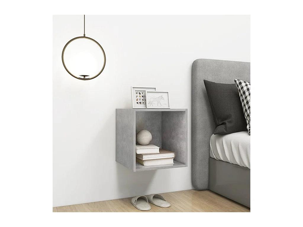 Armoire murale Gris béton 37x37x37 cm Aggloméré FR49278