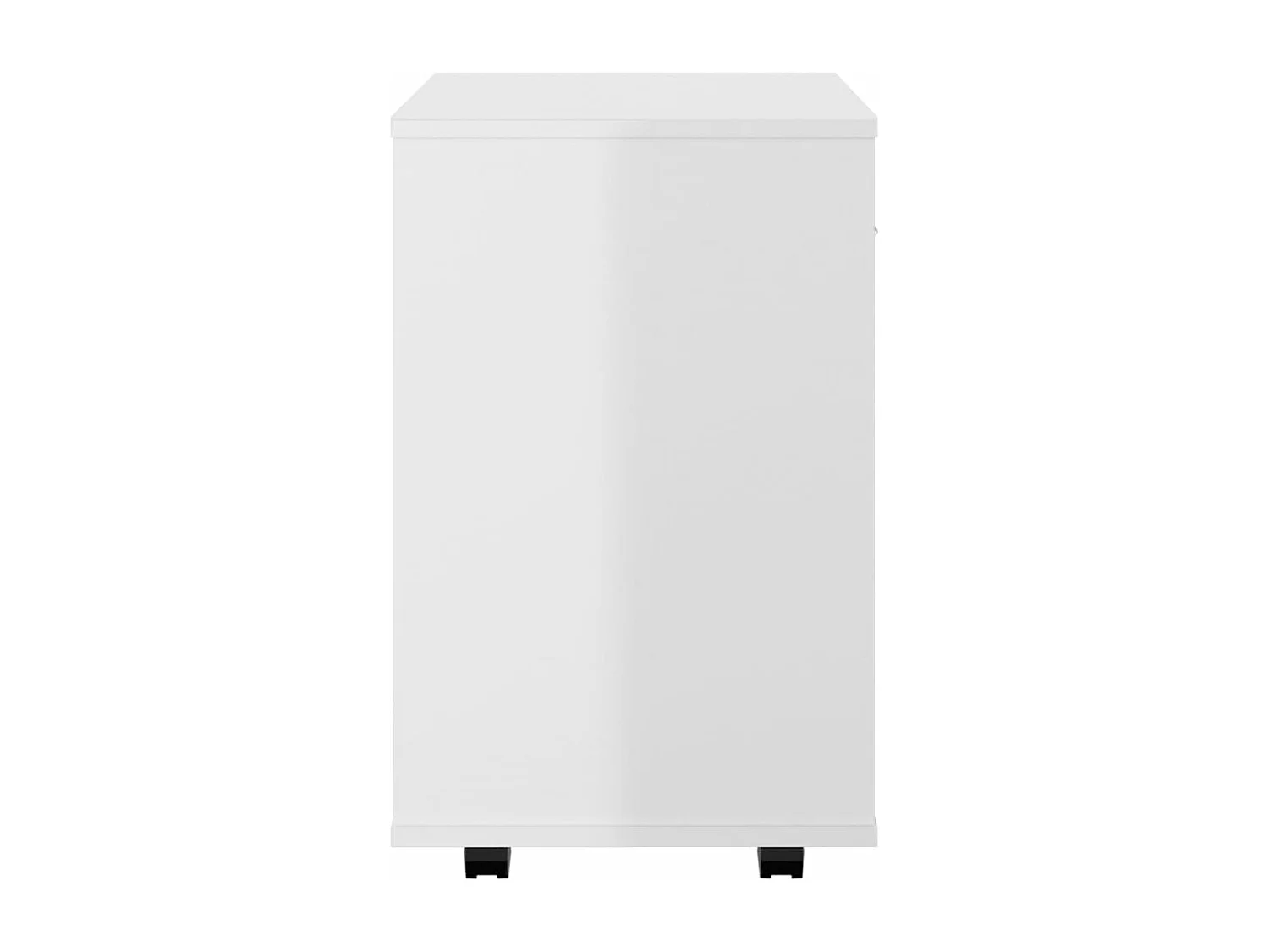 Armoire à roulettes Blanc brillant 46x36x59cm Bois d’ingénierie FR52774