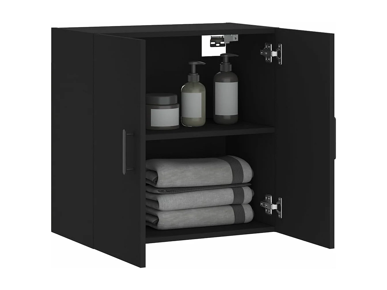 Armoire murale noir 60x31x60 cm bois d'ingénierie FR50729