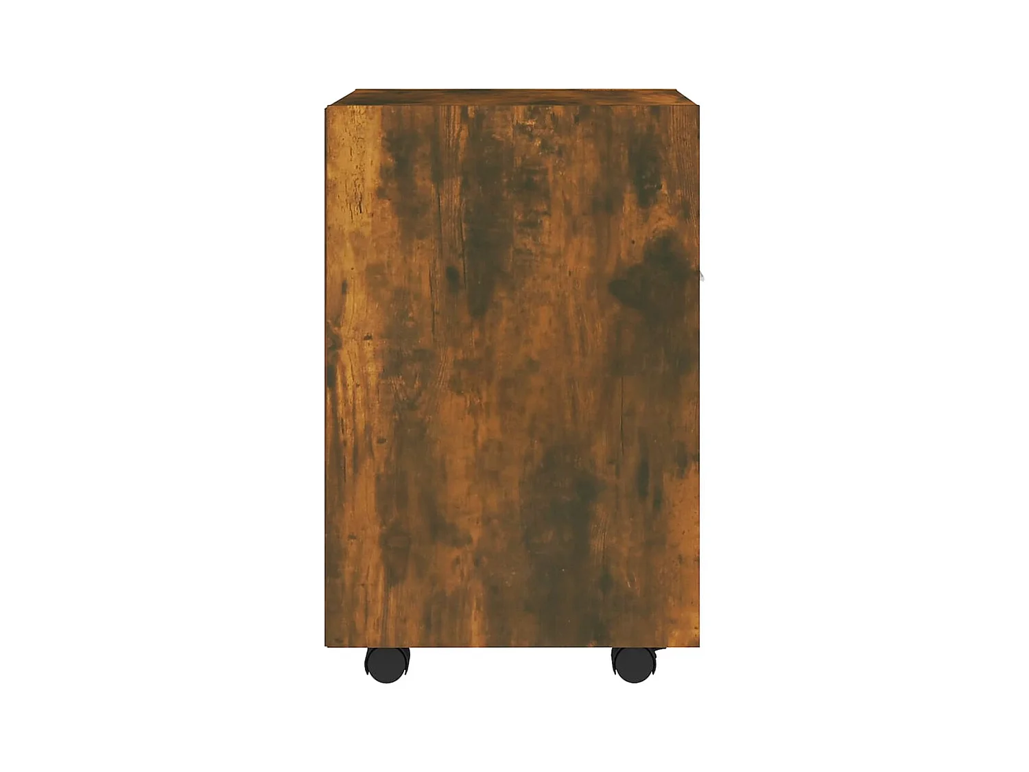 Bijzetkast met wielen 33x38x60 cm bewerkt hout gerookt eiken BE207320