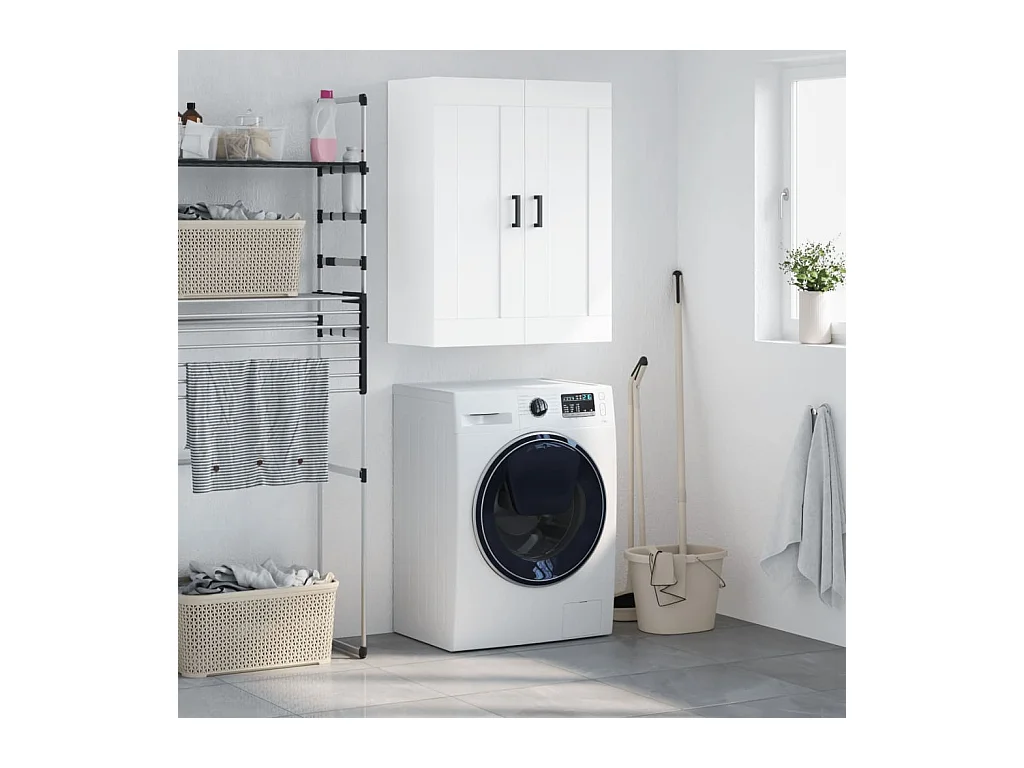 Armoire murale blanc 69,5x34x90 cm bois d'ingénierie FR67009